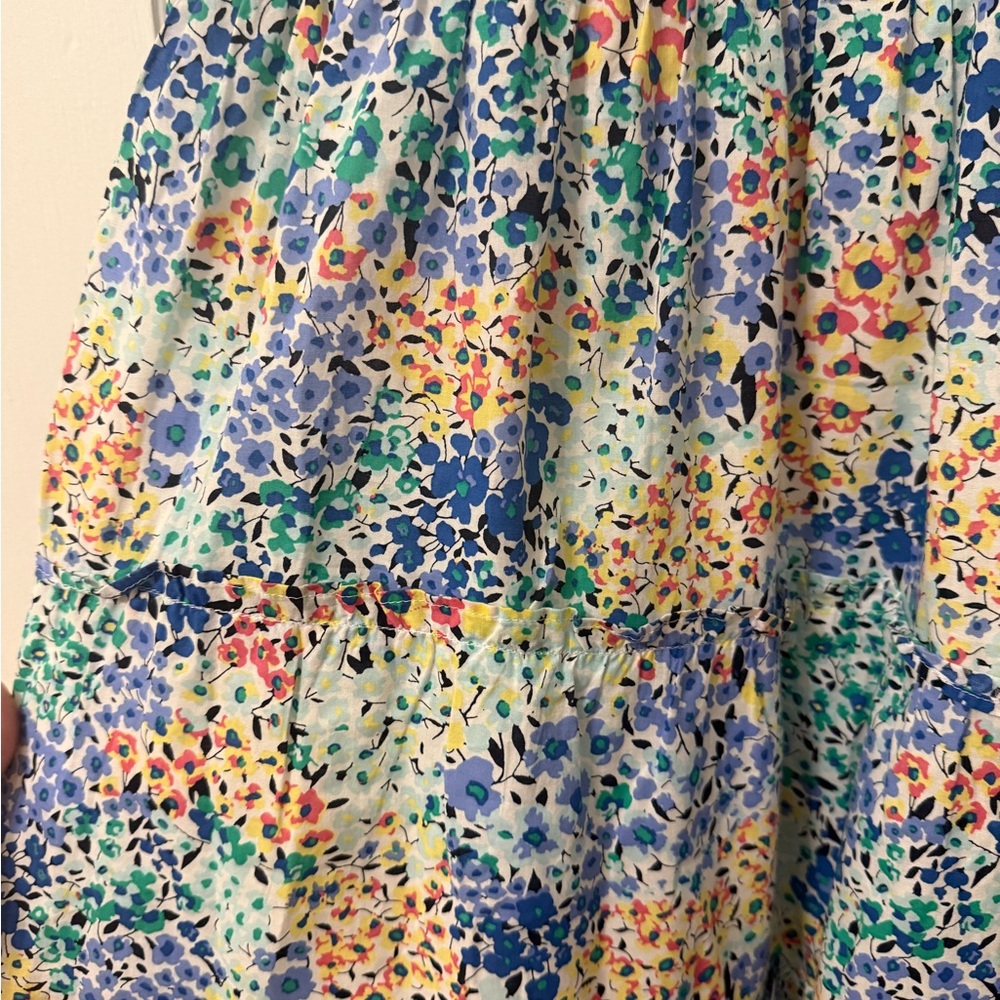 J.Crew Floral Dress with Flutter Sleeves